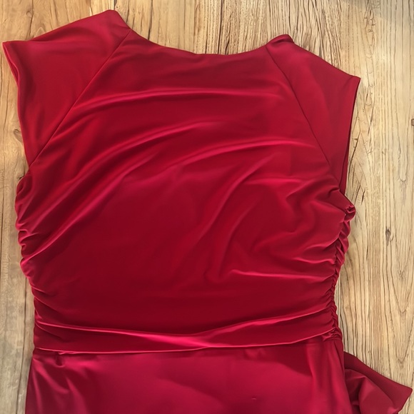 Eve Hunter Red Dress with diamantés detailing - Worn Once - size 18 - Picture 7 of 8